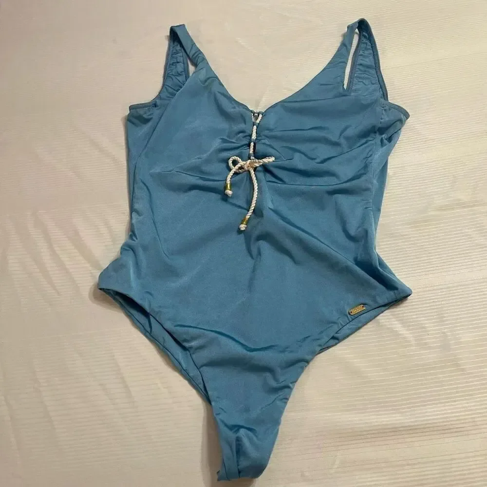 Banana Moon Blue One Piece Swimsuit Bathing Suit Plus Size XXL